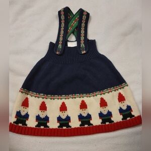 Hanna andersson 3-6m gnome sweater jumper dress